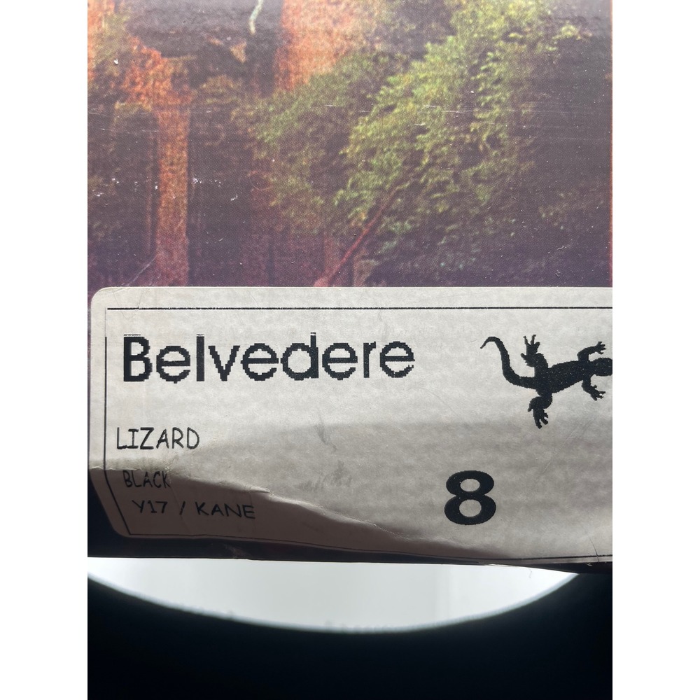 Belvedere Kane Black Genuine Lizard Swarovski Crystal Fleur De Lis Shoes Mens 8 - Picture 9 of 9